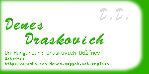 denes draskovich business card